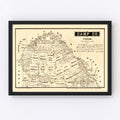 Vintage Map of Camp County, Texas 1879