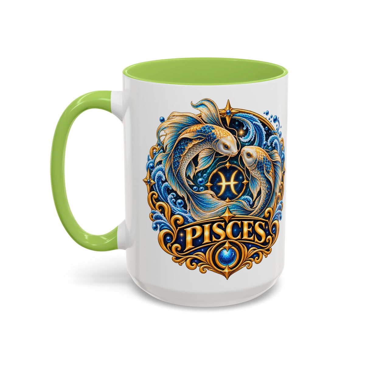 Pisces Zodiac Coffee Mug — Decorative Accent Astrology Mug (11/15oz)