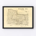Vintage Map of Foard County, Texas 1891