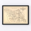Vintage Map of Lampasas County, Texas 1879