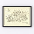 Vintage Map of Madison County, Texas 1879