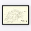 Vintage Map of Refugio County, Texas 1879