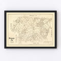 Vintage Map of Trinity County, Texas 1879