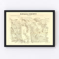 Vintage Map of Zavalla County, Texas 1879