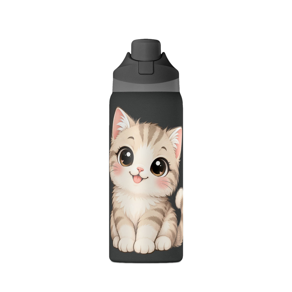 32oz Insulated Water Bottle – Cute Kitten Design