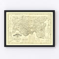 Vintage Map of Hamilton County, Ohio 1847