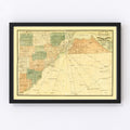 Vintage Map of Wood County, Ohio 1888