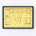 Vintage Map of Mahoning County, Ohio 1860