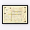 Vintage Map of Medina County, Ohio 1857