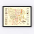 Vintage Map of Floyd County, Indiana 1882