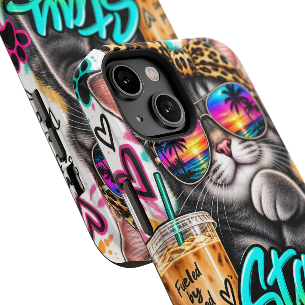 Phone Case — "Stay Pawsitive" Cat Impact-Resistant Case
