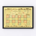 Vintage Map of Eaton County, Michigan 1860