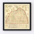 Vintage Map of Huron County, Michigan 1875