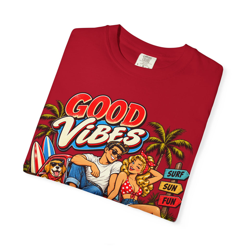 Good Vibes Retro Beach T-Shirt