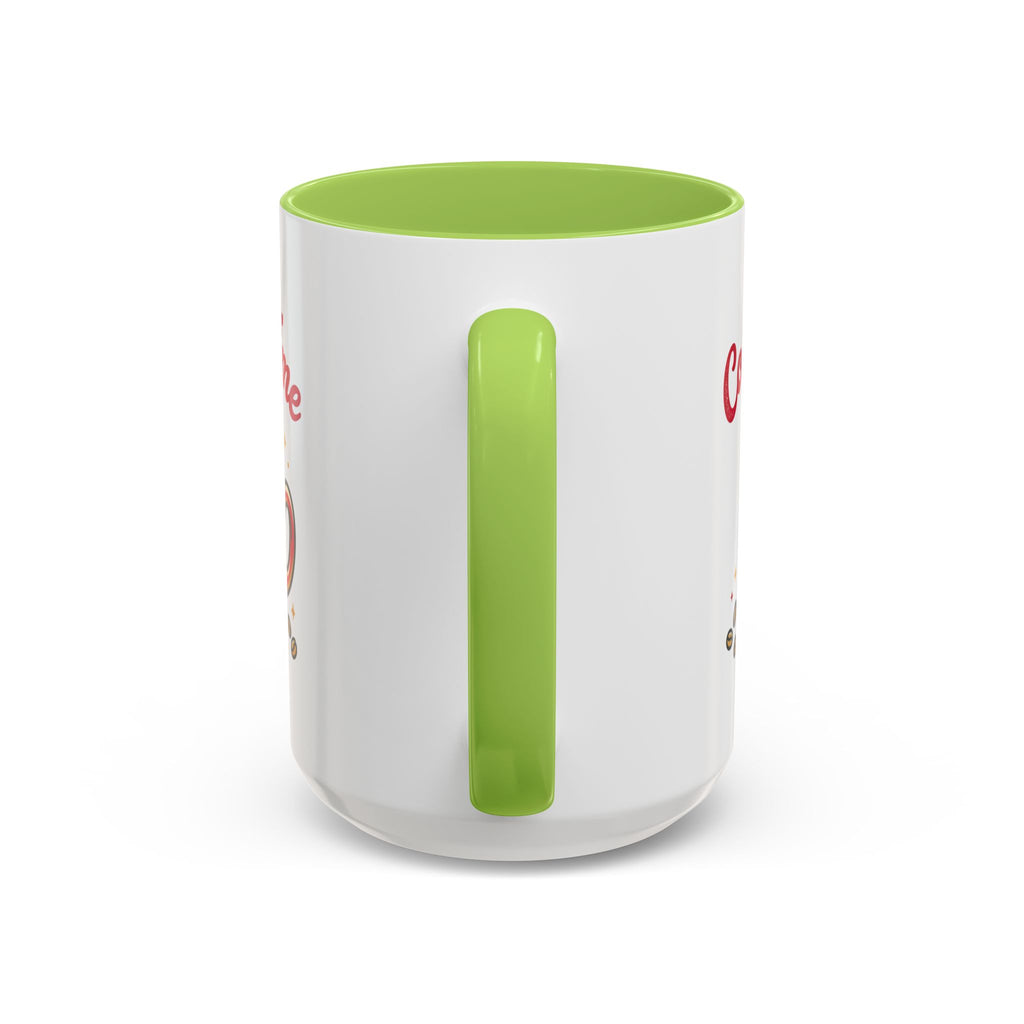 Coffee Mug - "Coffee Time" Red Accent Ceramic Mug (11/15oz)