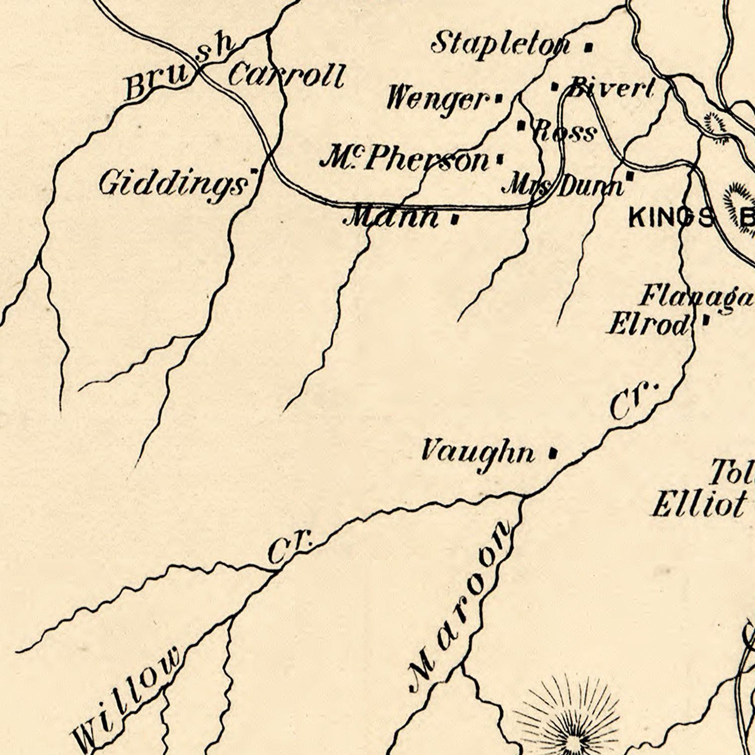 Vintage Map of Pitkin County, Colorado 1884