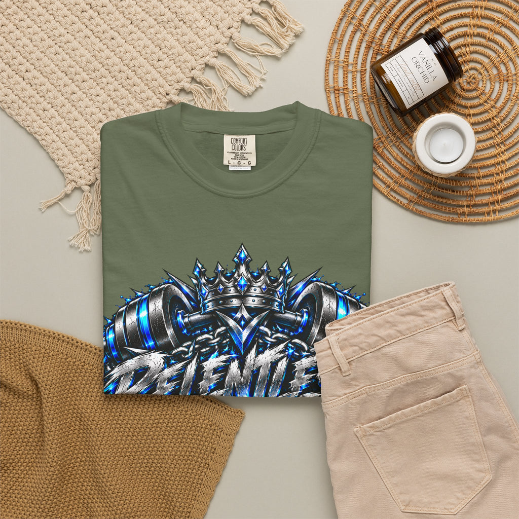 T-Shirt — Metallic Crown Graffiti Heart Graphic Tee
