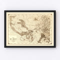 Vintage Map of Kern County, California 1888