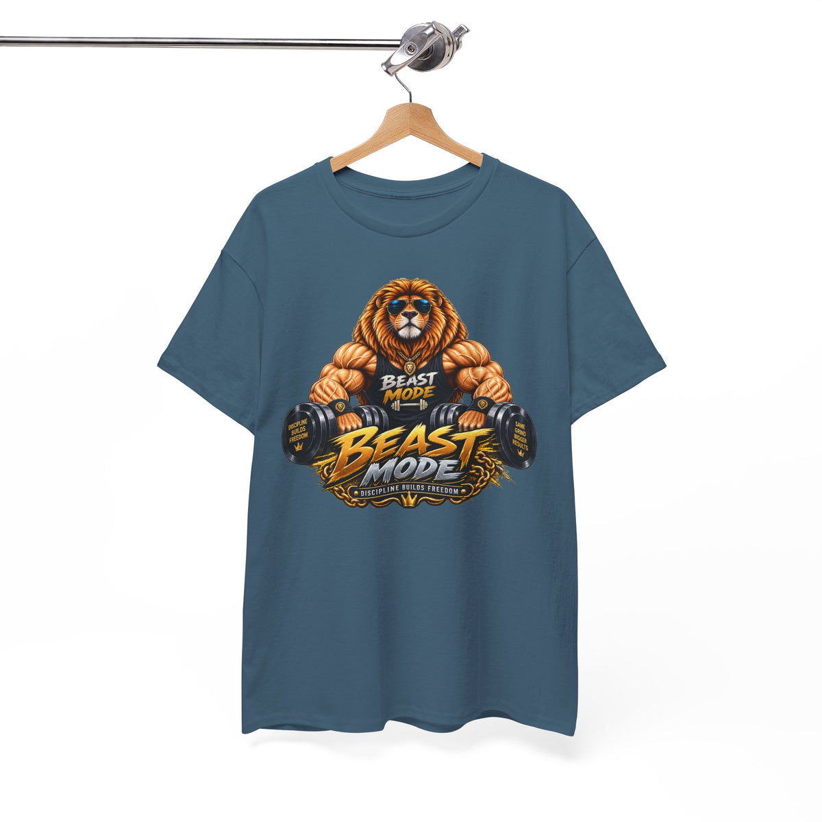 Beast Mode Lion T-Shirt — Workout Gym Fitness Tee