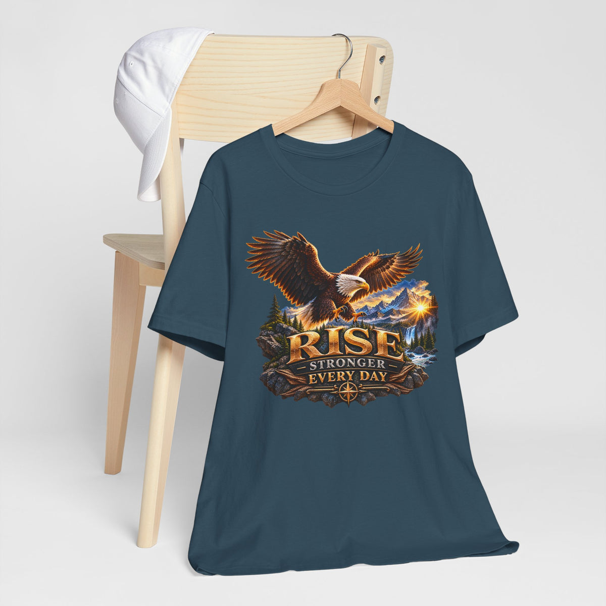 Rise Stronger Every Day Eagle T-Shirt — Inspirational Outdoors Graphic Tee
