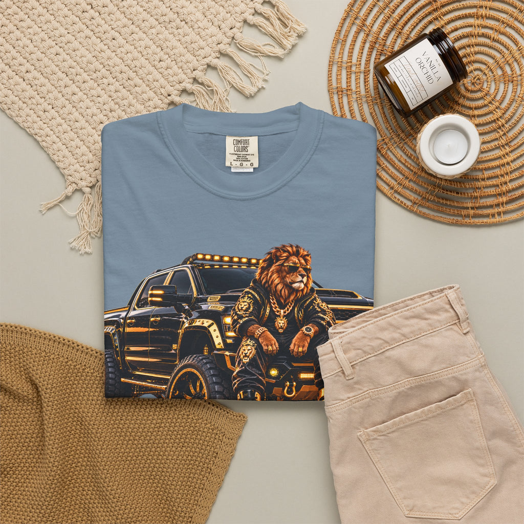 Lion Truck Graphic T-Shirt — Bold Off‑Road Crew Tee