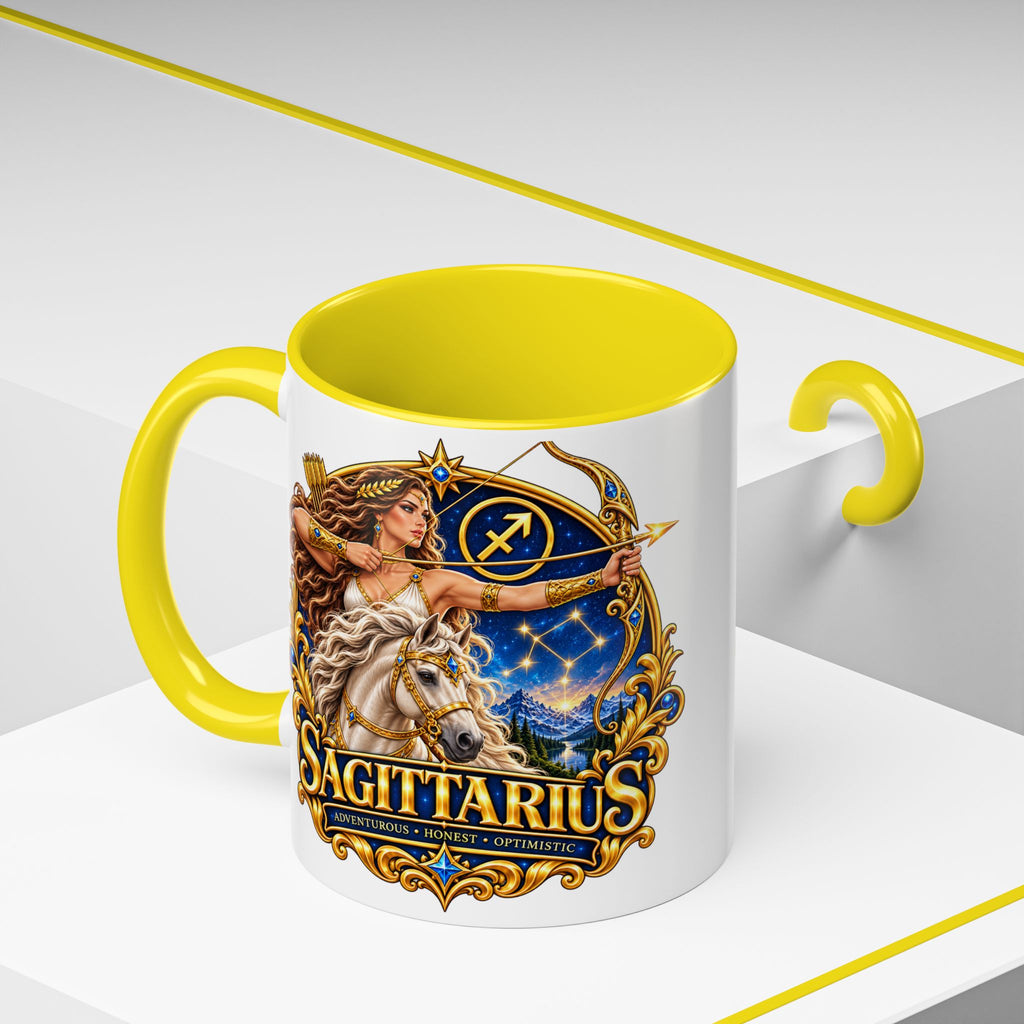 Sagittarius Accent Coffee Mug — Zodiac Archer Design (11/15oz)