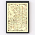 Vintage Map of Erie County, New York 1854