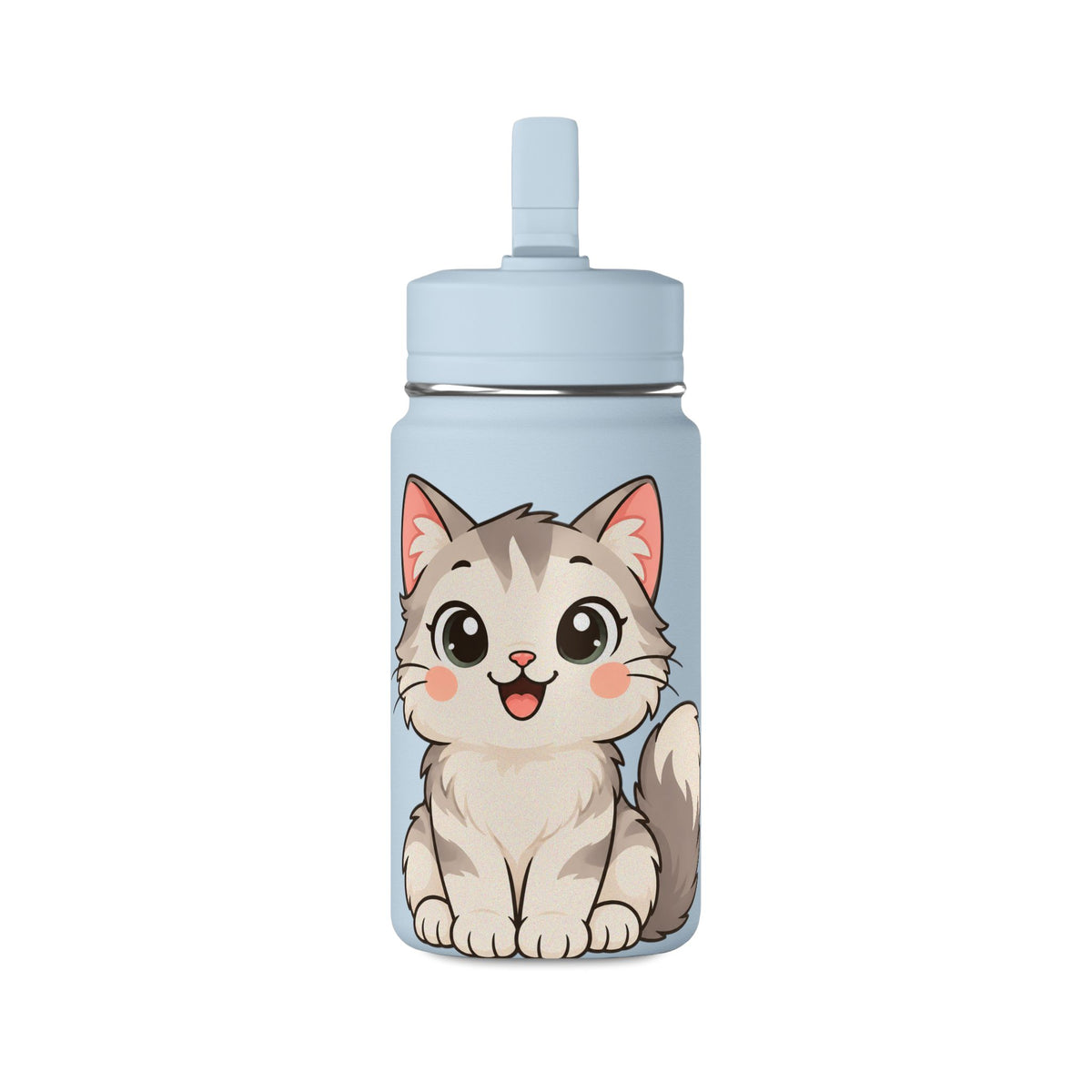 Cute Kitten Mini Water Bottle, 14oz