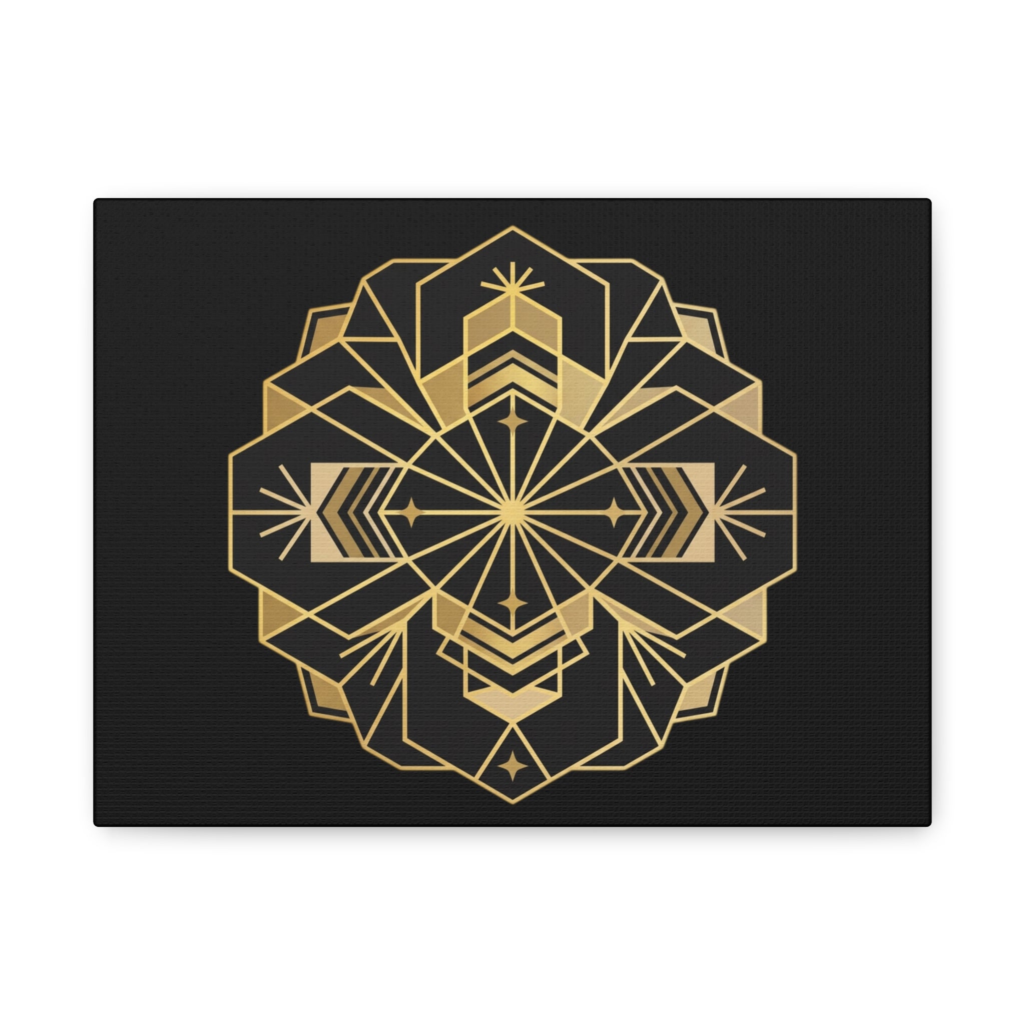 Gold Geometric Mandala Canvas