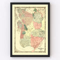 Vintage Map of Kings County, New York 1868