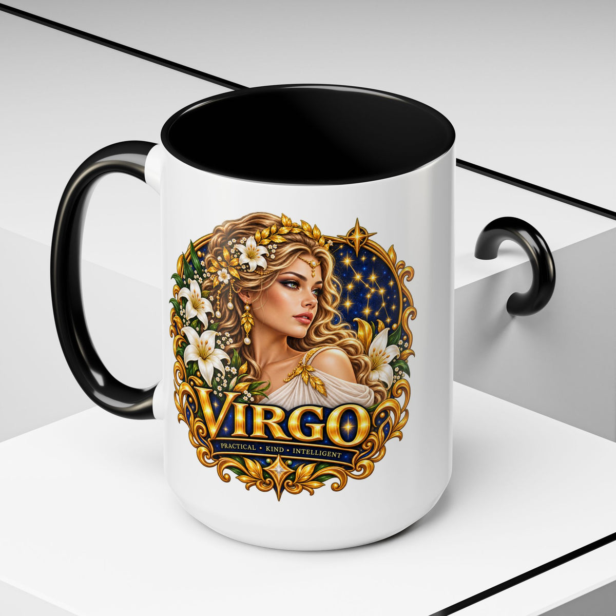 Virgo Zodiac Coffee Mug — Astrology Gift Mug (11/15oz)