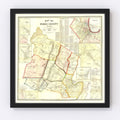 Vintage Map of Essex County, New Jersey 1859