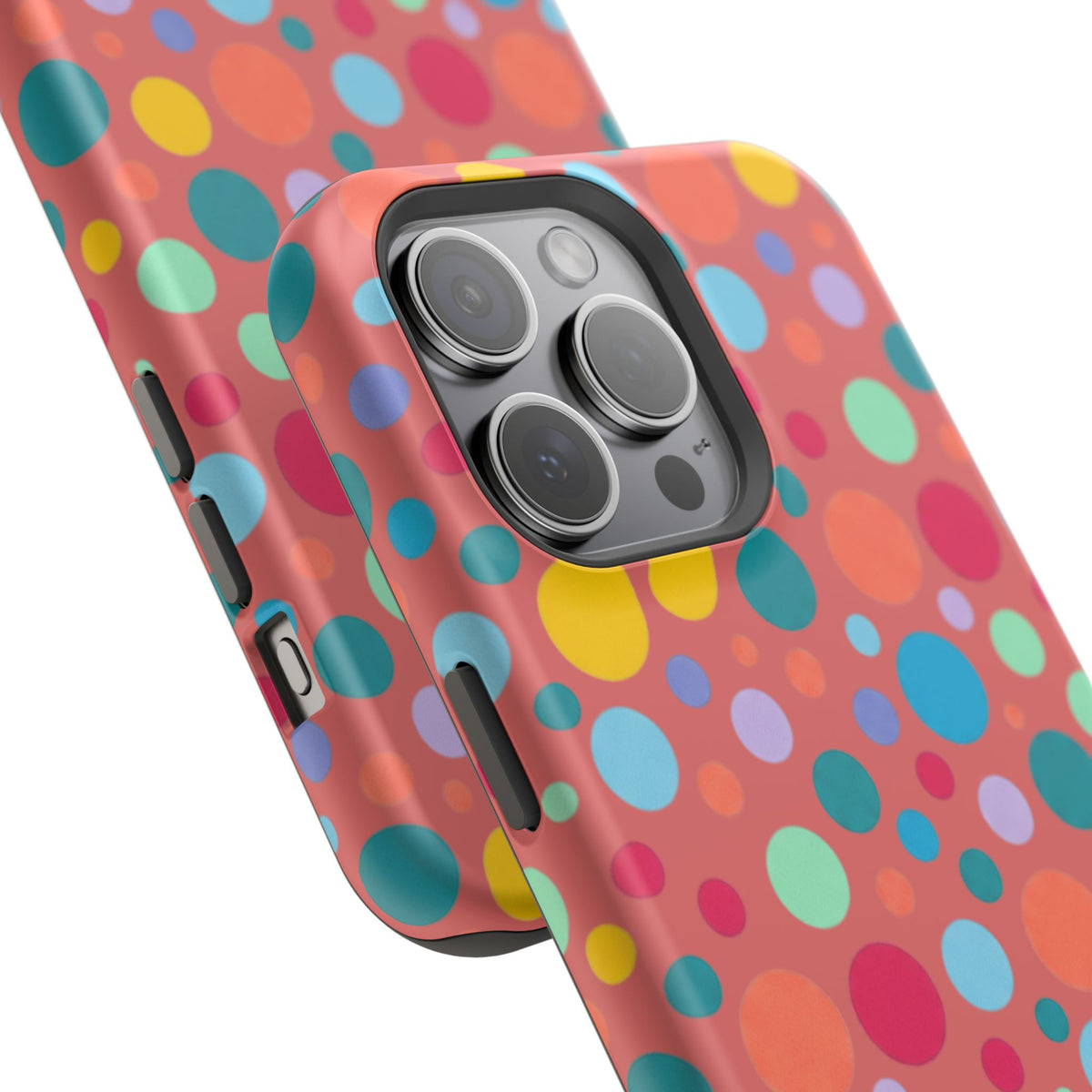 Colorful Polka Dot Magnetic Phone Case — Impact-Resistant, Vibrant Retro Dots