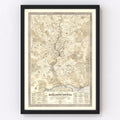 Vintage Map of Elizabethtown County, New Jersey 1775