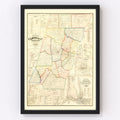 Vintage Map of Cambria County, Pennsylvania 1867