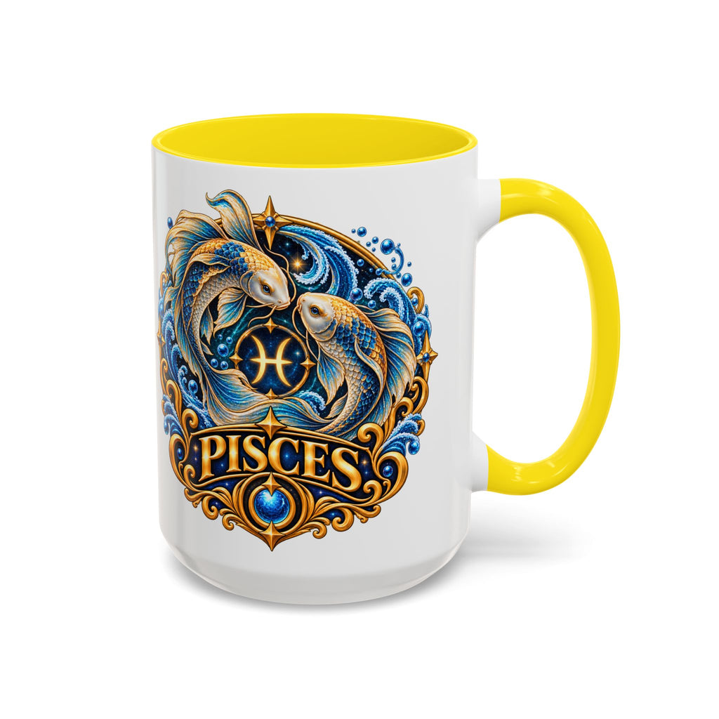 Pisces Zodiac Coffee Mug — Decorative Accent Astrology Mug (11/15oz)