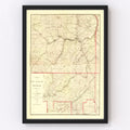 Vintage Map of Warren County, Pennsylvania 1882