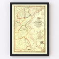Vintage Map of New Castle County, Delaware 1849
