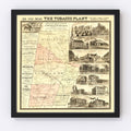 Vintage Map of Durham County, North Carolina 1887