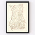 Vintage Map of Beaufort County, South Carolina 1873