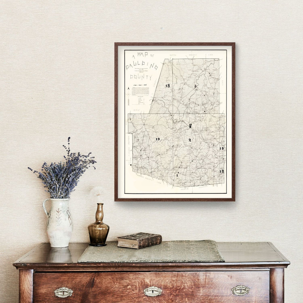Vintage Map of Paulding County, Georgia 1896