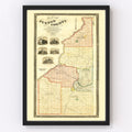 Vintage Map of Fulton County, Georgia 1872
