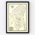 Vintage Map of Jefferson County, Georgia 1879