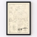 Vintage Map of Barren County, Kentucky 1879
