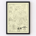 Vintage Map of Barren County, Kentucky 1879