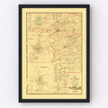 Vintage Map of Boyle County, Kentucky 1876