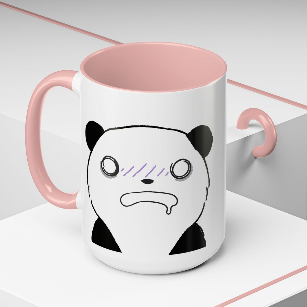 Just Give Me My Coffee!!! Accent Mug — Panda Coffee Lover Gift (11/15oz)