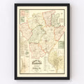 Vintage Map of Harrison County, Kentucky 1877