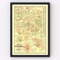 Vintage Map of Bedford County, Tennessee 1878