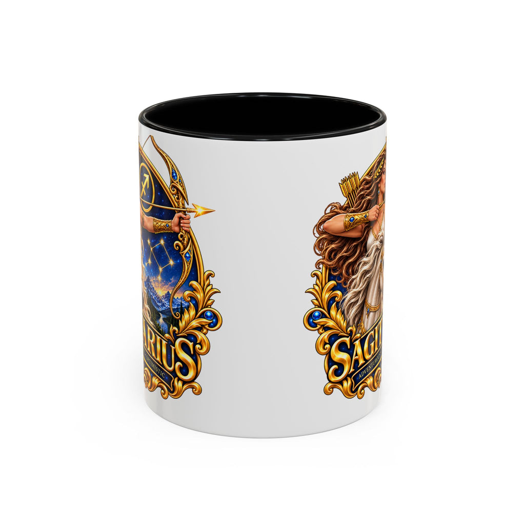 Sagittarius Accent Coffee Mug — Zodiac Archer Design (11/15oz)